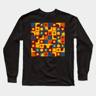 retro neo geo pattern Long Sleeve T-Shirt